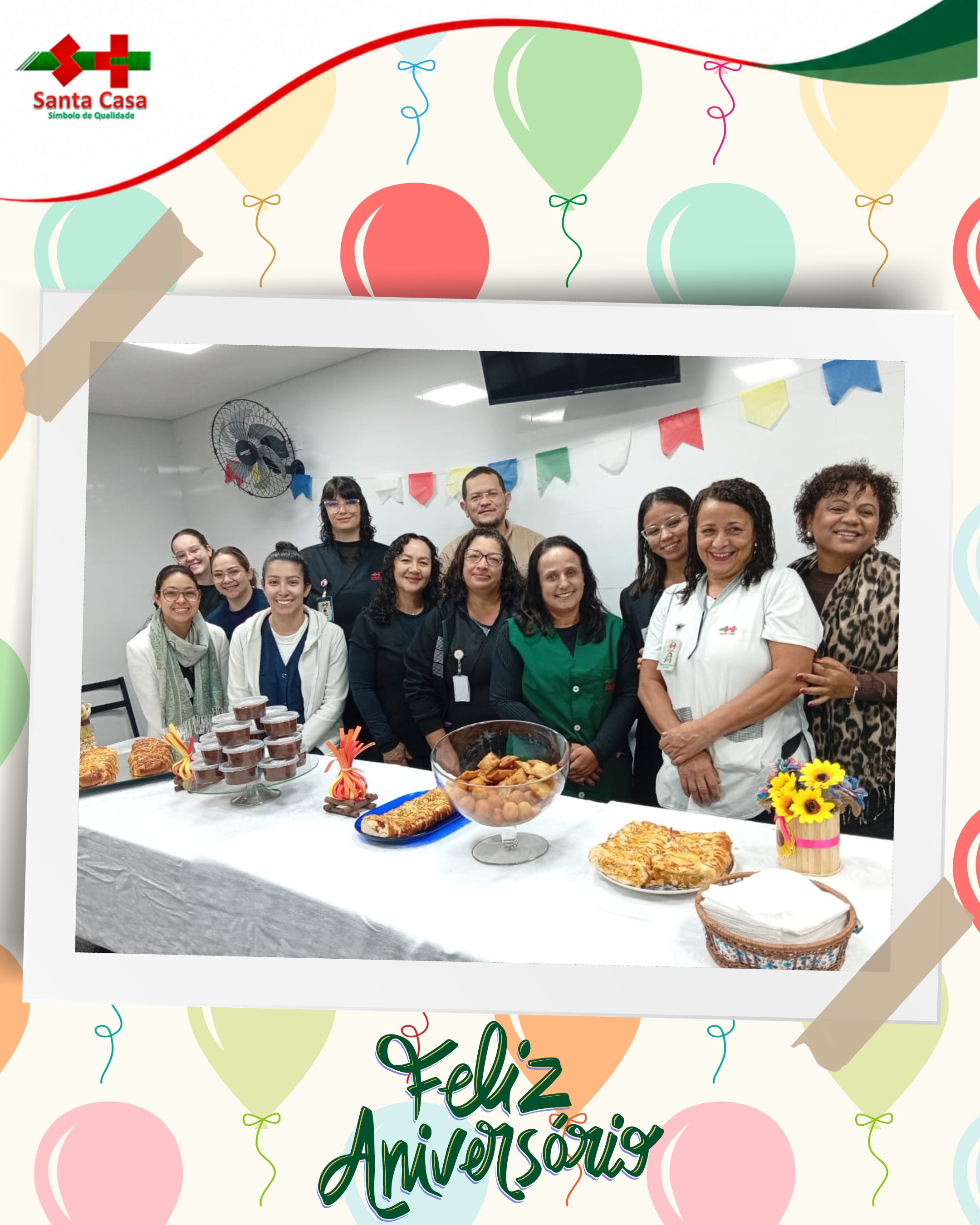 Santa Casa celebra aniversariantes de junho com confraternização e sorteio de brindes